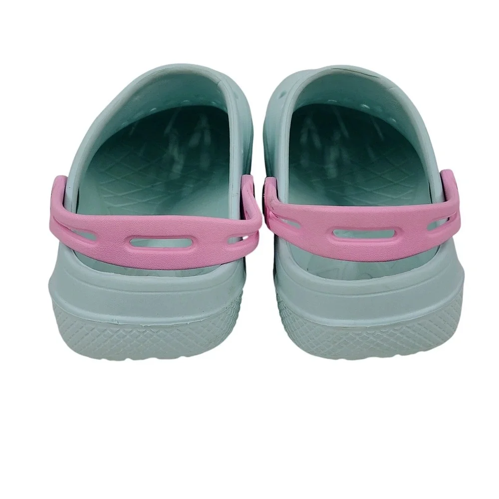 Kids Unbranded Light Blue Pink Clog Water Shoes Sandals Size 2/3‎ Slip On
